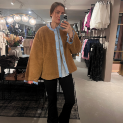 Wauw Frida fleece caramello with light blue - 10152
