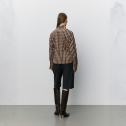 Sofie Schnoor Paigesw Asymmetric Shirt � Brown Check - S263240