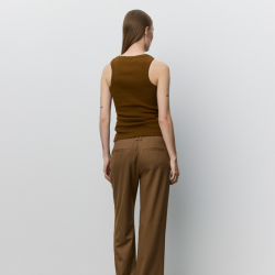 Sofie Schnoor Becasw rib tank top Maple Brown - S263186