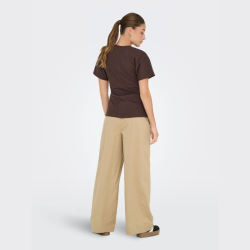 Only Liana mw x wide pleat pant pnt ox travertine - 15365822