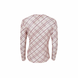 Black Colour Kamma beige tartan mesh blouse  - 42000