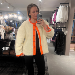Wauw Frida fleece off-white with neon - 10152