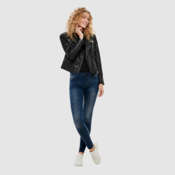 Only Gemma faux leather biker otw black - 15153079