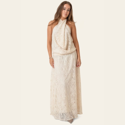 Byic Hallyic wrap top off white lace - A25102