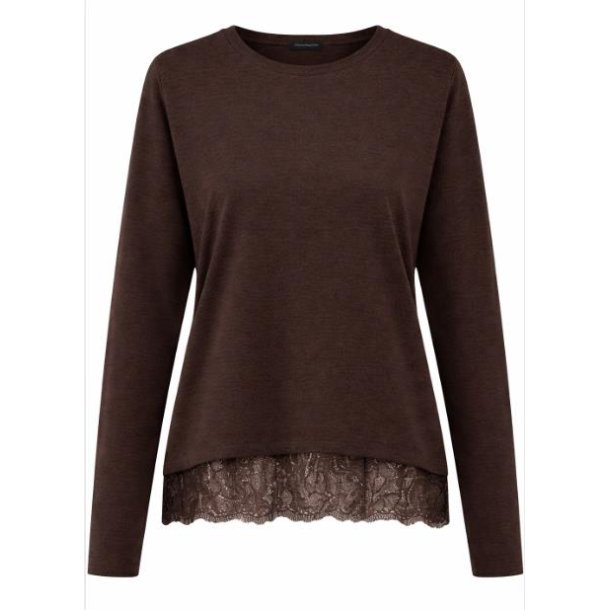 Only Moster ls Lace Detail Top Chocolate torte - 15392688