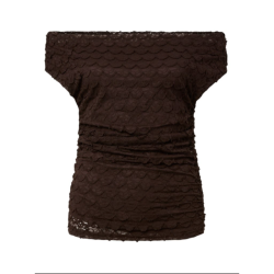 Yas Katana off shoulder top coffee bean - 26040552