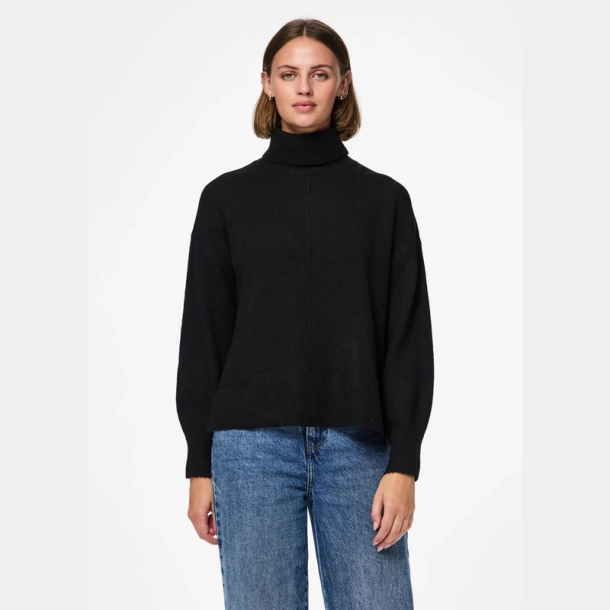 Pieces Malou ls rollneck knit black - 17150960