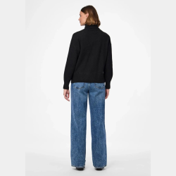 Pieces Malou ls rollneck knit black - 17150960