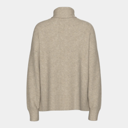 Pieces Malou ls rollneck knit taupe gray melange - 17150960