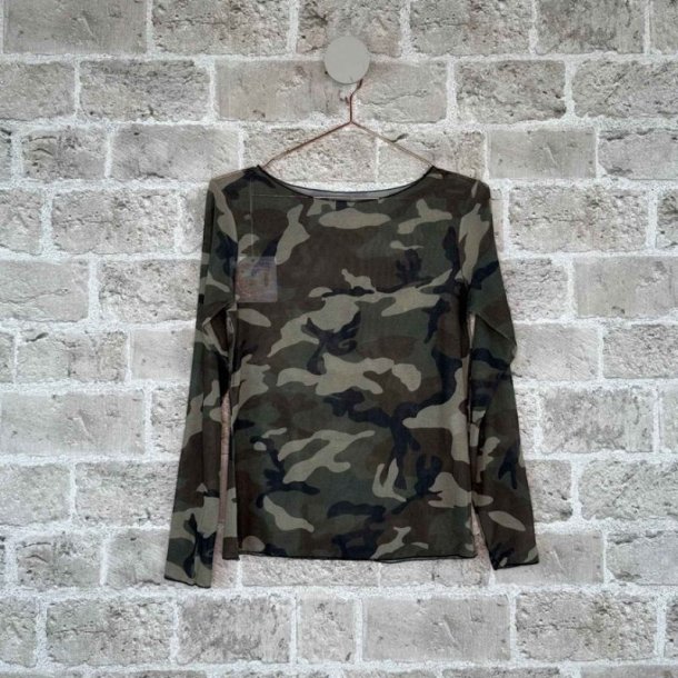 Cabana Living Cash Camo � Bl�d Basisbluse med Cashmere military