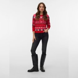 Vero Moda New Christmas  Pullover � Chinese Red- 10349147