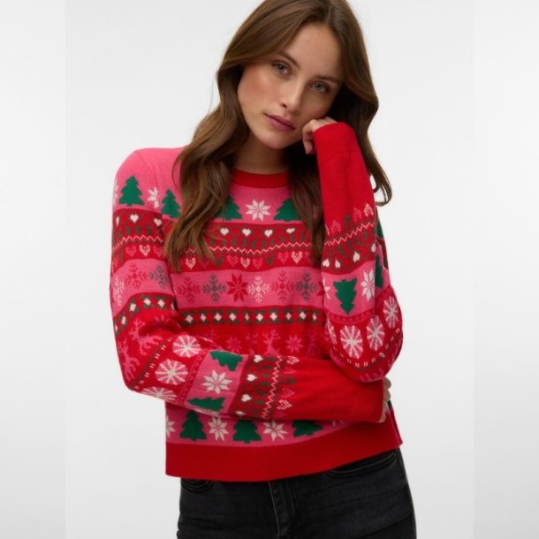 Vero Moda New Christmas  Pullover � Chinese Red- 10349147