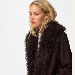 Pieces Nanna Bruched Long Jacket  � Hot Fudge 17170025