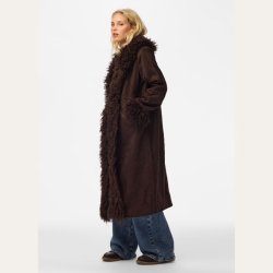 Pieces Nanna Bruched Long Jacket  � Hot Fudge 17170025