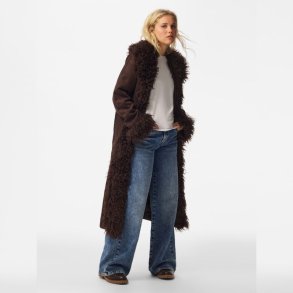 Pieces Nanna Bruched Long Jacket  � Hot Fudge 17170025