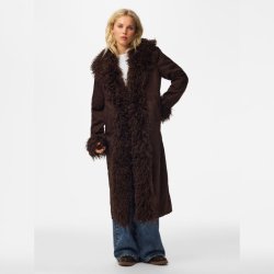 Pieces Nanna Bruched Long Jacket  � Hot Fudge 17170025