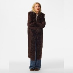Pieces Nanna Bruched Long Jacket  � Hot Fudge 17170025