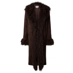 Pieces Nanna Bruched Long Jacket  � Hot Fudge 17170025