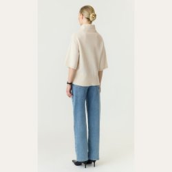 Yas Emila 2/4 wool knit pullover s. sandshell - 26036037