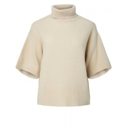 Yas Emila 2/4 wool knit pullover s. sandshell - 26036037