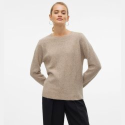 Vero Moda Doffy o-neck bluse sepia tint/ melange - 10201022