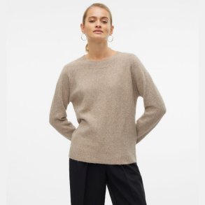 Vero Moda Doffy o-neck bluse sepia tint/ melange - 10201022