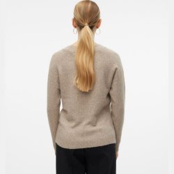 Vero Moda Doffy o-neck bluse sepia tint/ melange - 10201022