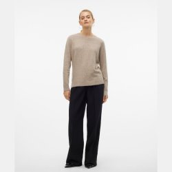 Vero Moda Doffy o-neck bluse sepia tint/ melange - 10201022