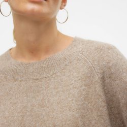Vero Moda Doffy o-neck bluse sepia tint/ melange - 10201022