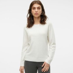 Vero Moda Doffy o-neck bluse s now white melange - 10201022