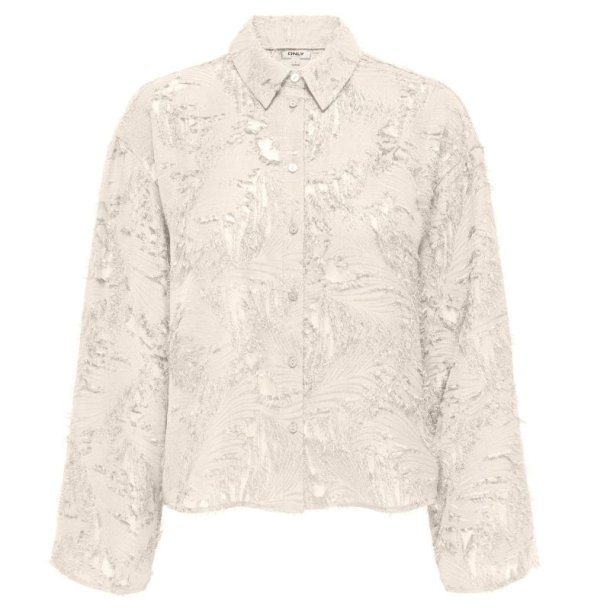 Only Movida Jaquard skjorte Egret- 15383679