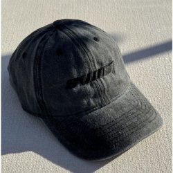 Sui Ava Swim Cap � Kasket i Bomuld Washed Black Sa2402222