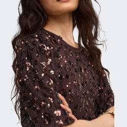 Only Cely Sequins Short Dress Coffee Bean - 15384182