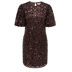 Only Cely Sequins Short Dress Coffee Bean - 15384182