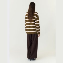Yas Isabell LS Polo Knit Pullover Fir Green � 26040272