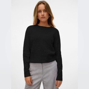 Vero Moda Doffy o-neck bluse black melange - 10201022