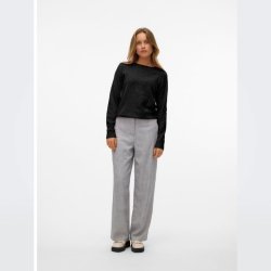 Vero Moda Doffy o-neck bluse black melange - 10201022