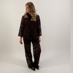 Yas Almi hw scarf lace pant coffee bean - 26041314