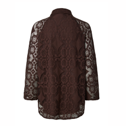 Yas Almi 7/8 lace shirt coffee bean - 26041344