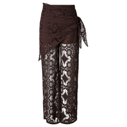 Yas Almi hw scarf lace pant coffee bean - 26041314