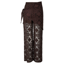 Yas Almi hw scarf lace pant coffee bean - 26041314