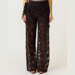 Yas Almi hw scarf lace pant coffee bean - 26041314