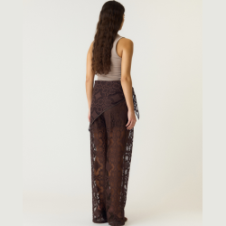 Yas Almi hw scarf lace pant coffee bean - 26041314