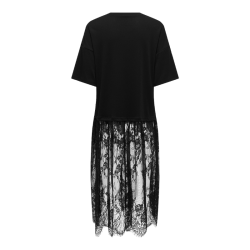 Only Tahlia s/s lace dress top  black - 15381879