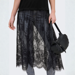 Only Tahlia s/s lace dress top  black - 15381879