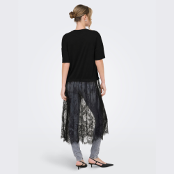 Only Tahlia s/s lace dress top  black - 15381879