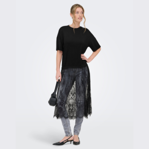 Only Tahlia s/s lace dress top  black - 15381879