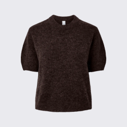 Yas Johi ss wool blend pullover s. noor coffee bean - 26040997