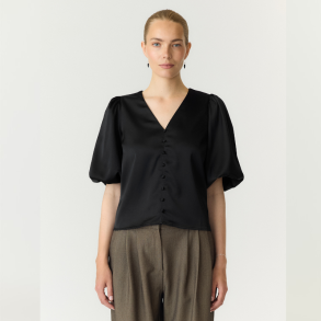 Yas Pella 2/4 v- neck top black - 26040884