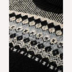 Superdry Fairisle pattern roll Neck � black W6110618A